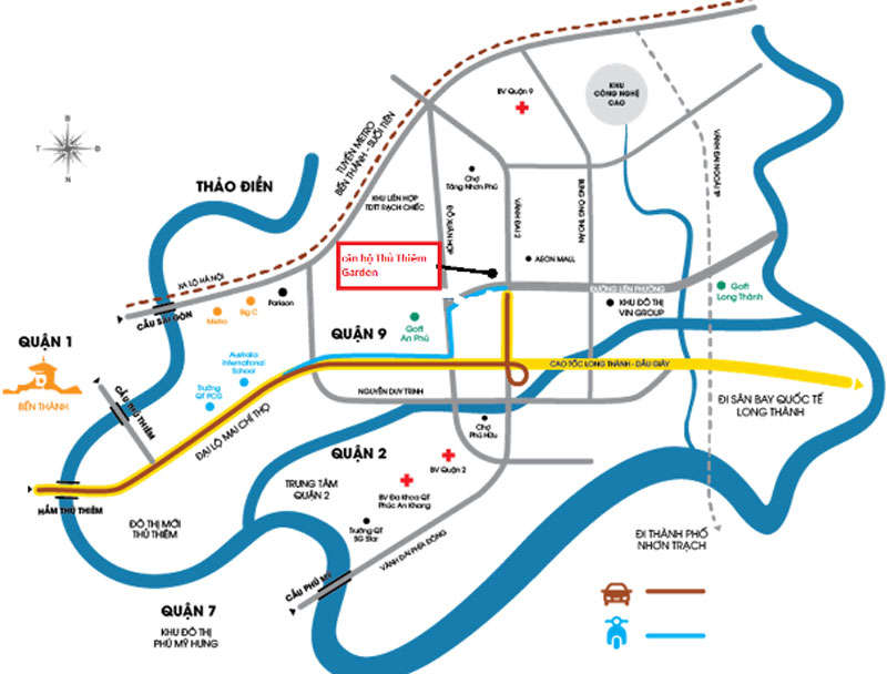thủ thiêm garden có vị trí tiềm năng tại quận 9