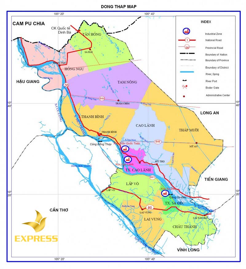 Tổng quan về vị trí địa lý huyện Lai Vung.