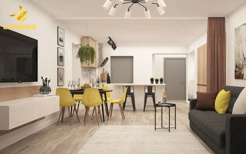 Chúng ta nên ưu tiên lựa chọn gam màu sáng.