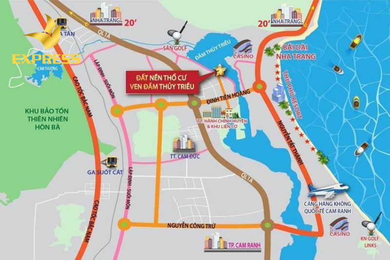 Đất thổ cư Cam Lâm và các dự án bất động sản