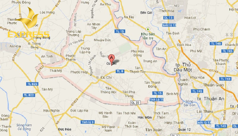 Khu vực Củ Chi nằm phía ngoại thành của thành phố