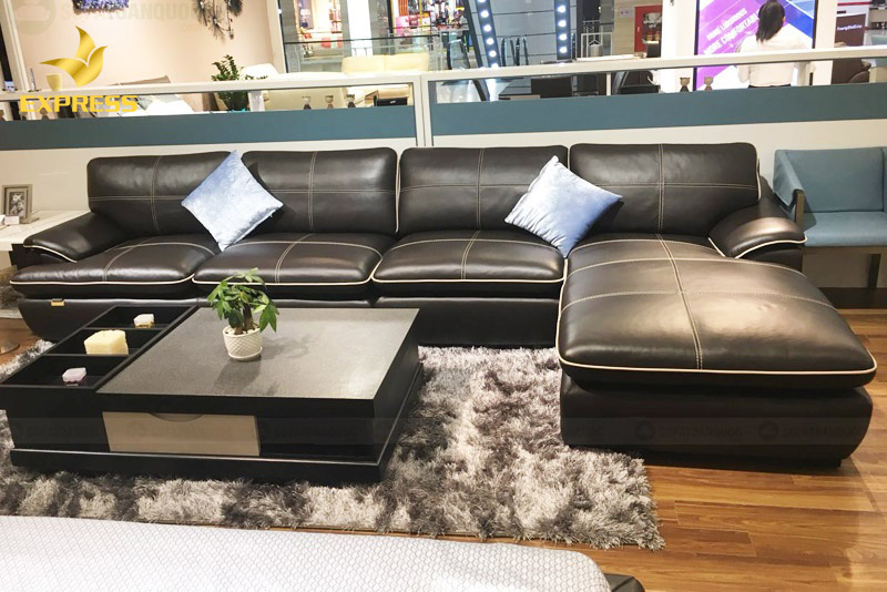 Mẫu sofa chung cư chất liệu da