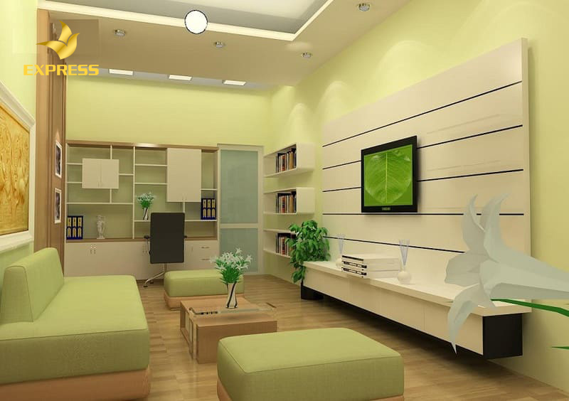 Mệnh Mộc phù hợp với các màu thuộc xanh lá cây, xanh rêu nên có thể chọn sơn phòng