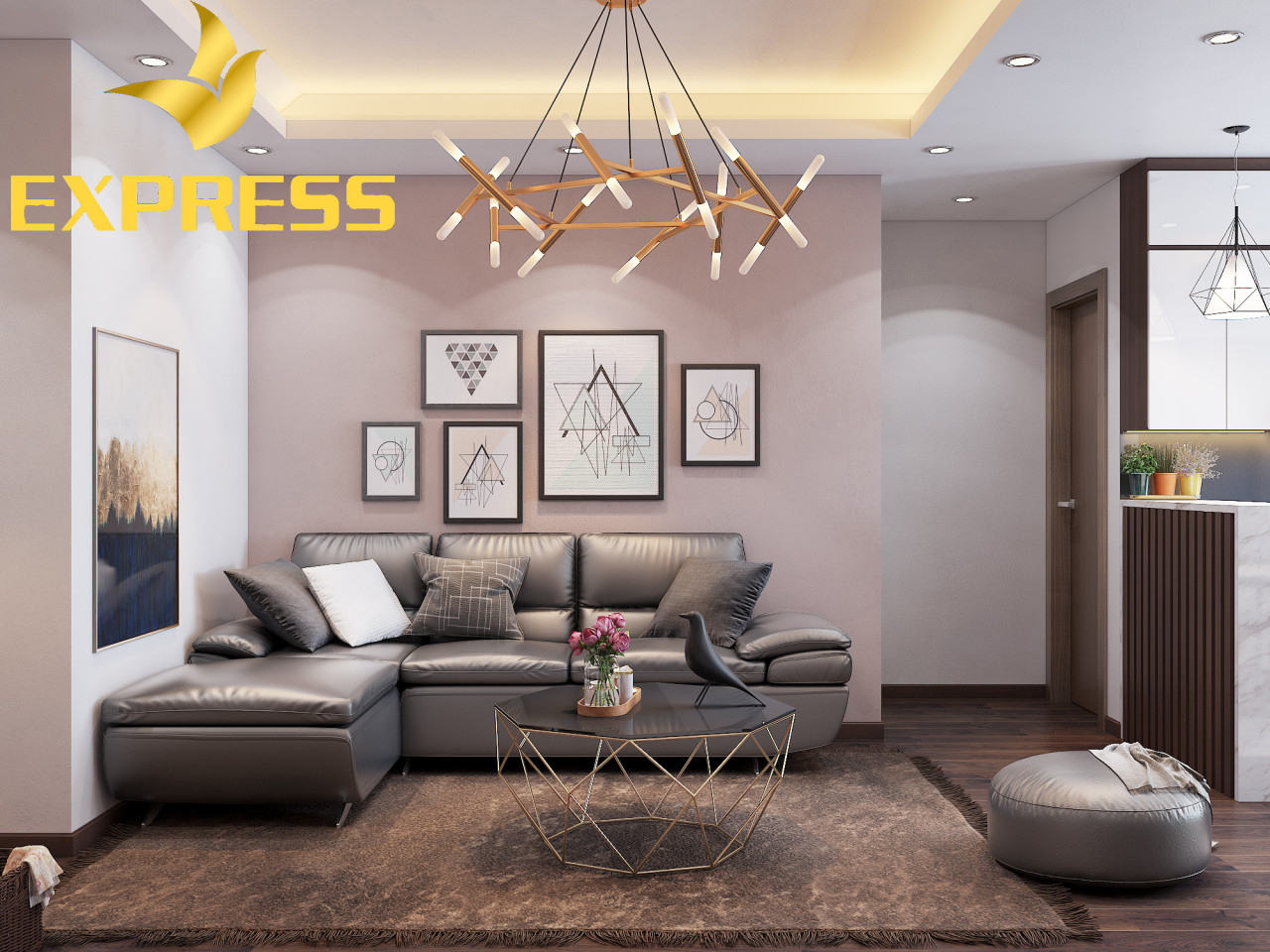 Trang trí phòng khách chung cư 