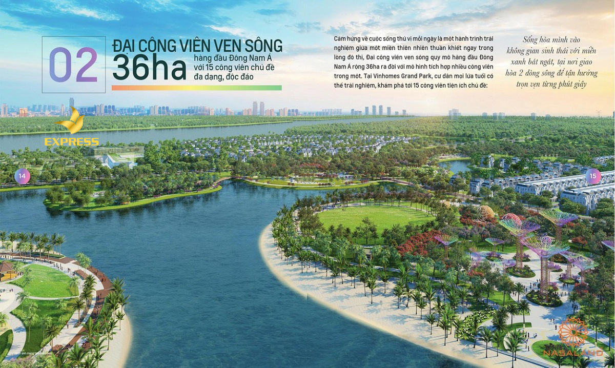 Tiện ích công viên 36 ha mang đến không gian sống chuẩn xanh mát