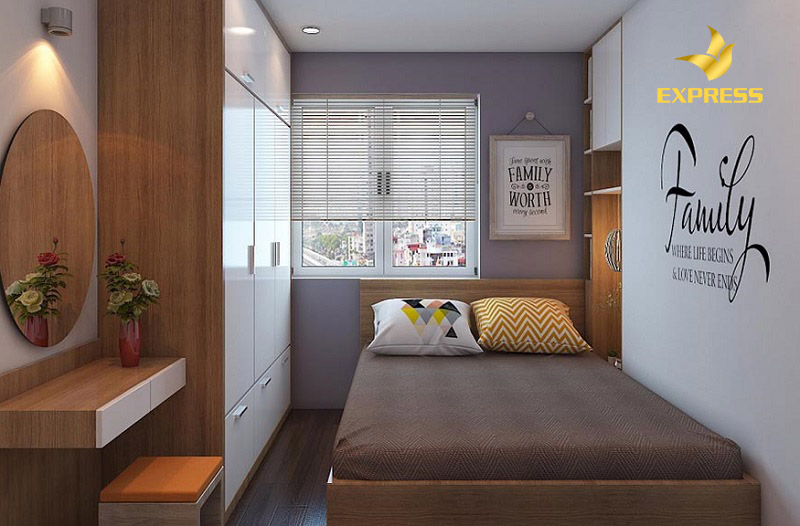 Ý tưởng trang trí phòng ngủ nhỏ đầy đủ tiện nghi