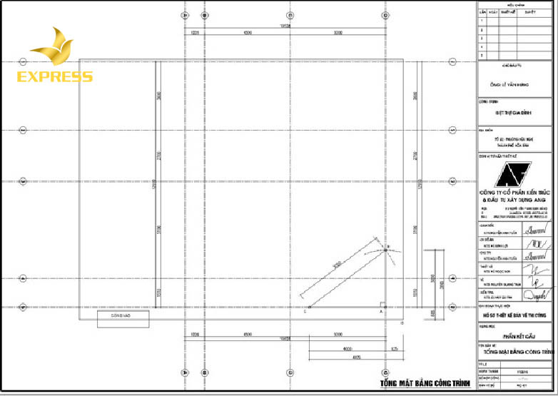 Bản vẽ giác móng công trình