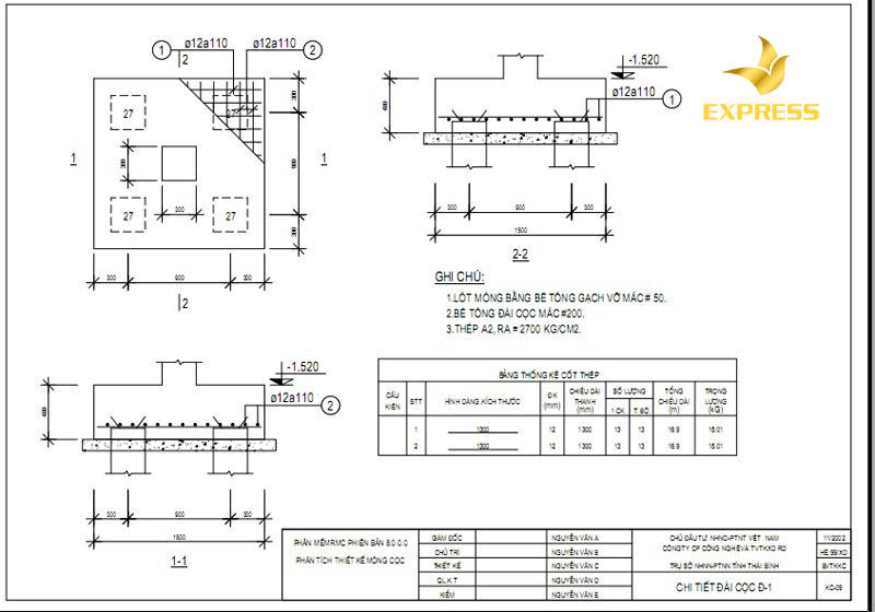 Bản vẽ giác móng