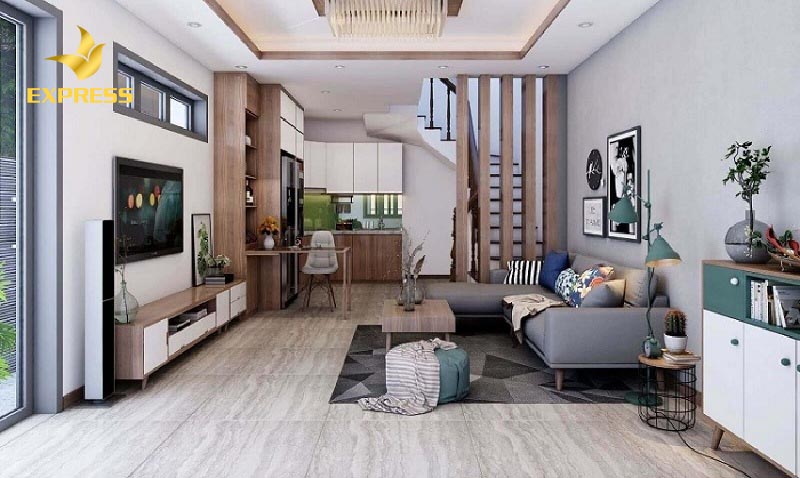 Cách trang trí phòng khách và bếp theo phong cách hiện đại