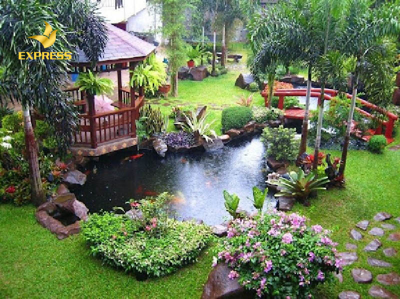 Không gian xanh trong vườn