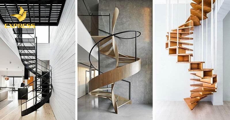 Mẫu cầu thang hình xoắn ốc