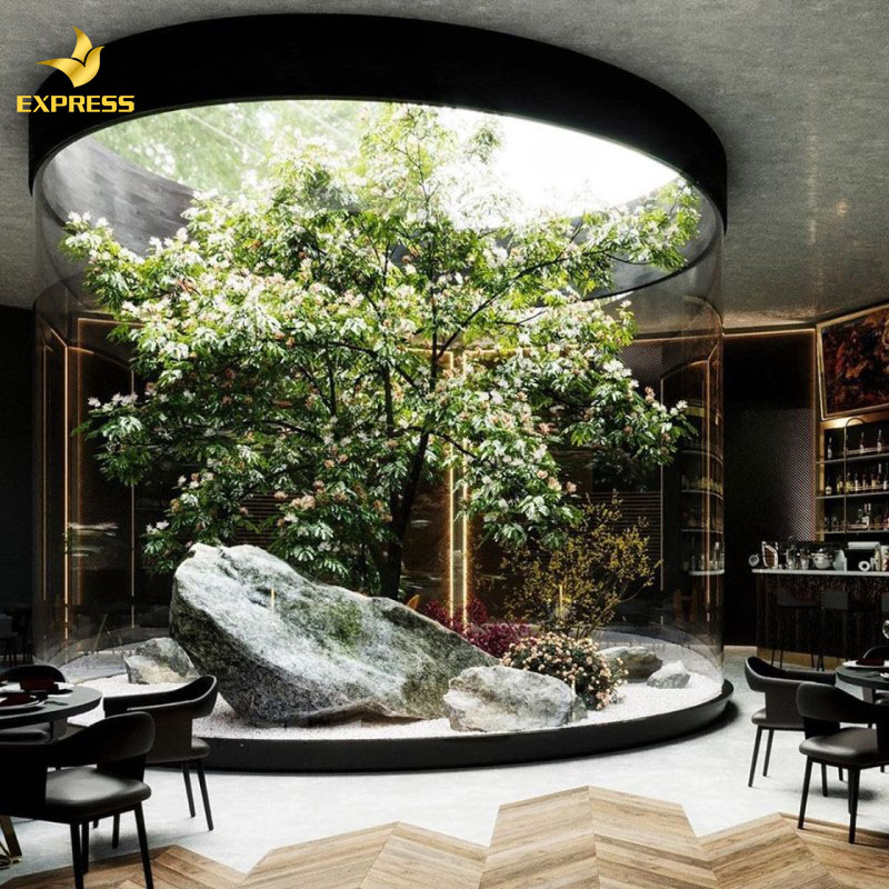 Mẫu giếng trời đẹp với không gian cây cỏ