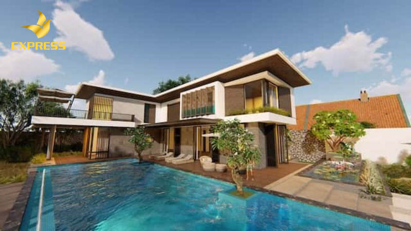 Thiết kế biệt bự có bể bơi mang đến cho gia chủ nhiều lợi ích thiết thực