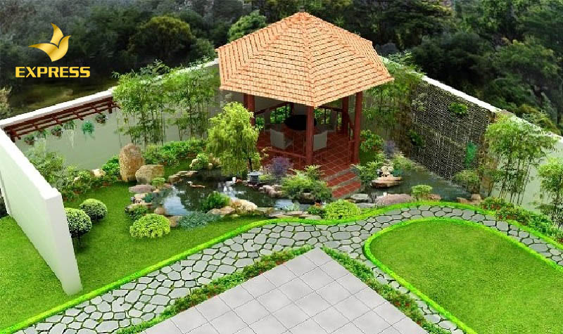 Thiết kế cỏ trải vườn đẹp