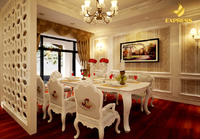 Thiết kế phòng ăn đẹp giúp tăng vẻ đẹp cho không gian phòng ăn