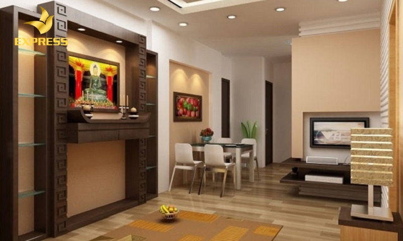 Tủ thờ sử dụng ở chung cư ấn tượng