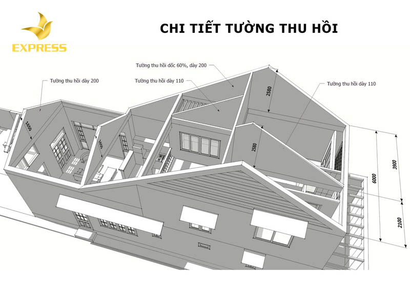 Tường thu hồi được biết đến là loại tường nằm trong bộ phận thiết kế của phần mái và thuộc kết cấu chịu lực cùng với phần mái