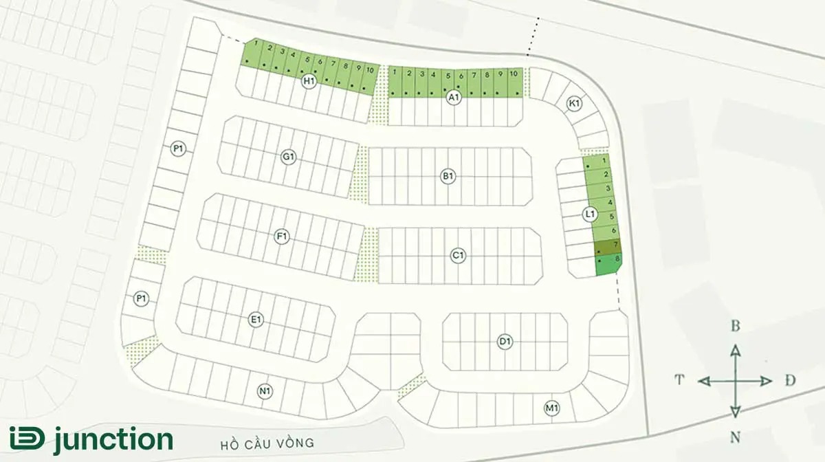 Mặt bằng phân lô Garden Shophouse