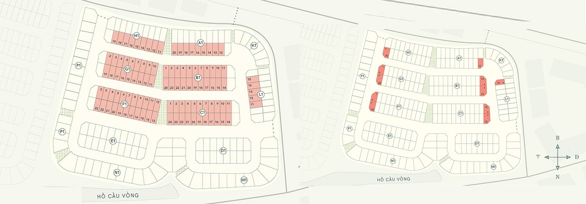 Mặt bằng phân lô The Spring