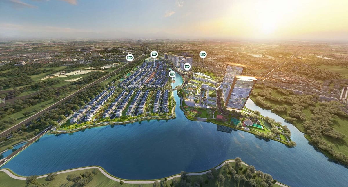 Phân khu cao tầng được xây dựng vô cùng ấn tượng mang đến view nhìn triệu đô