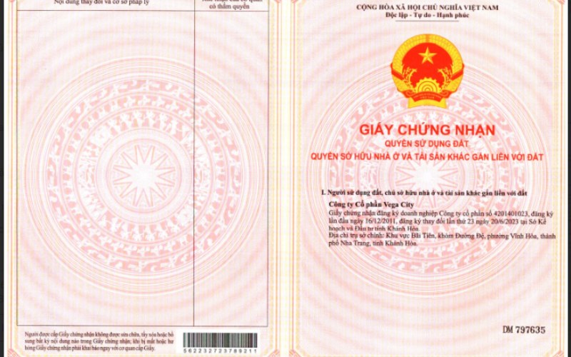 thủ tục pháp lý dự án libera nha trang