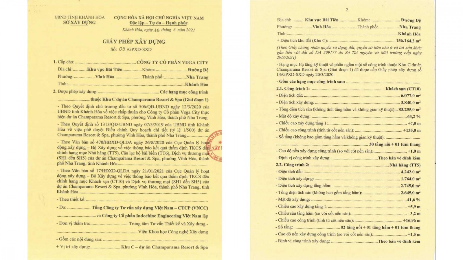 thủ tục pháp lý dự án libera nha trang