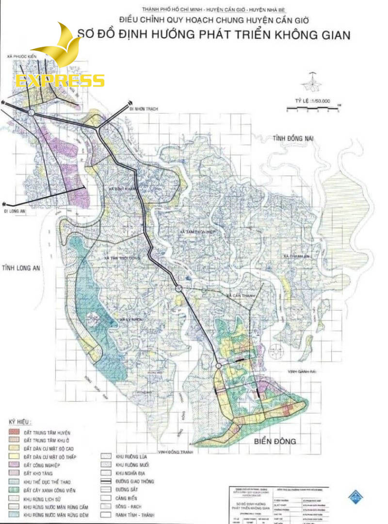 Ảnh 1: Bản đồ quy hoạch huyện Cần Giờ chi tiết. (Nguồn: Internet)