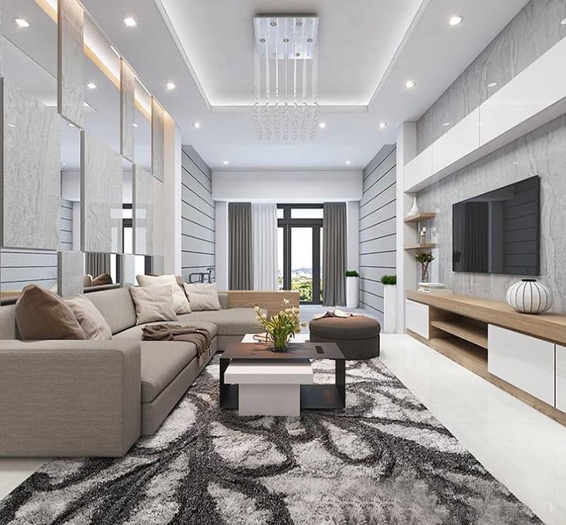 Bài trí theo gam màu tối giản tạo sự tinh tế