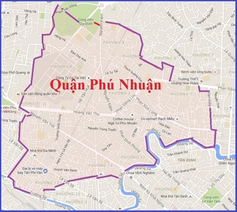 Bản đồ quận Phú Nhuận