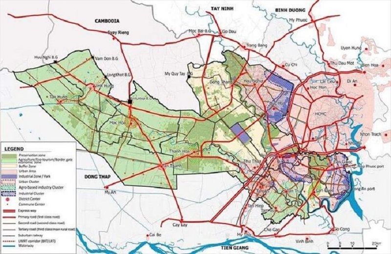 Bản đồ quy hoạch huyện Bến Lức tới năm 2030