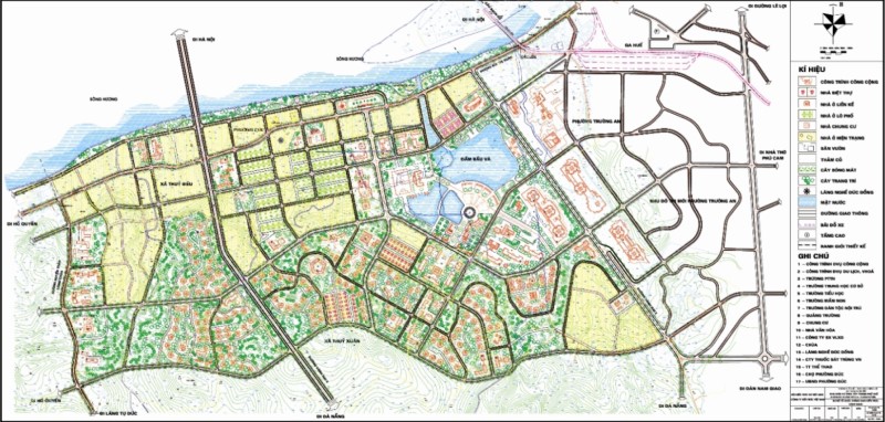 Bản đồ quy hoạch thành phố Huế với những thông tin quy hoạch không gian