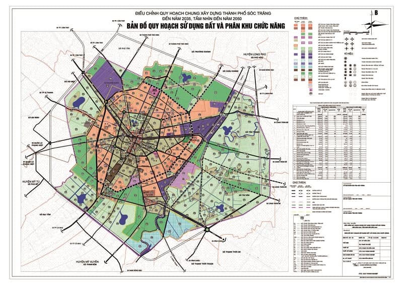 Bản đồ quy hoạch theo từng phân khu chức năng