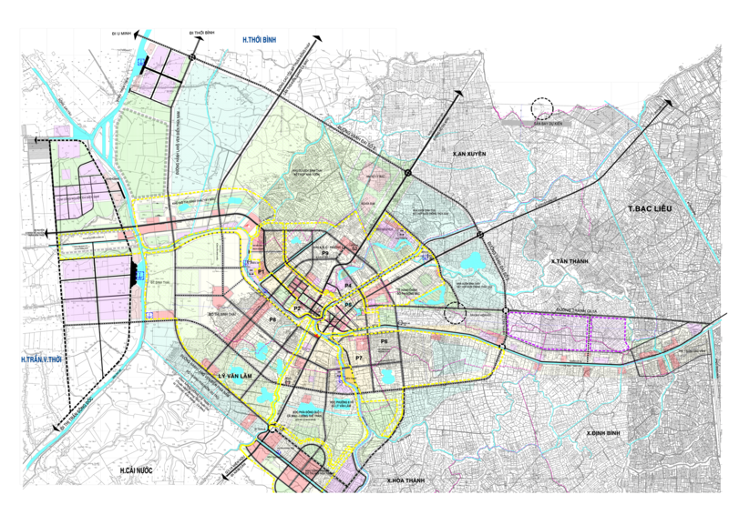 Bản đồ quy hoạch tỉnh cà mau chi tiết và chính xác nhất