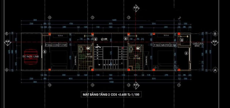 Bản vẽ cad nhà phố 4x16m đầy đủ chi tiết nhất