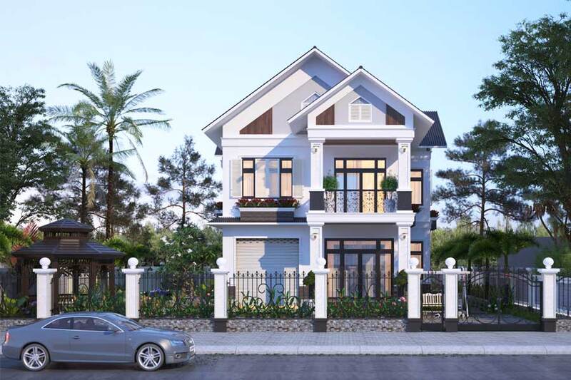 Biệt thự 2 tầng được thiết kế theo nhiều phong cách kiến trúc đặc biệt khác nhau