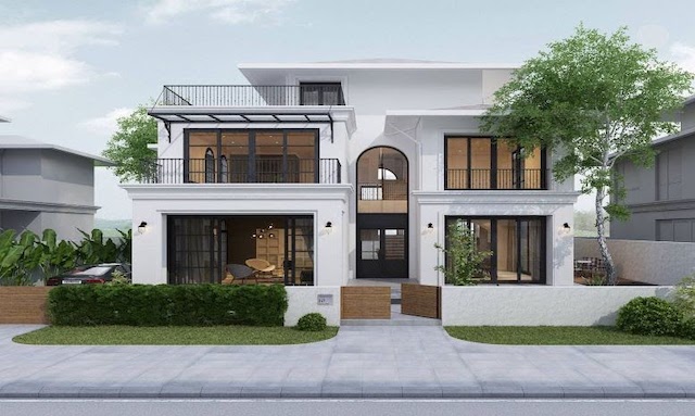 Biệt thự 2 tầng kiểu châu Âu