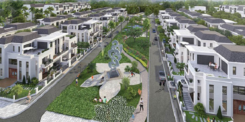 Biệt thự liền kề được xây dựng sẵn theo bản vẽ của chủ đầu tư