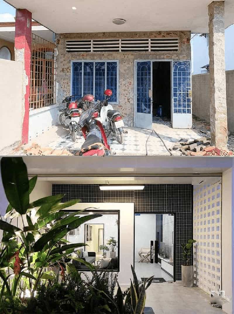 Cải tạo nhà cấp 4 với khuôn viên nhà trước