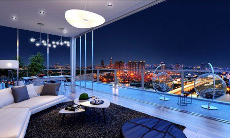 Căn hộ penthouse bắt nguồn từ thiết kế tòa cao ốc ở Châu Mỹ và Châu Âu
