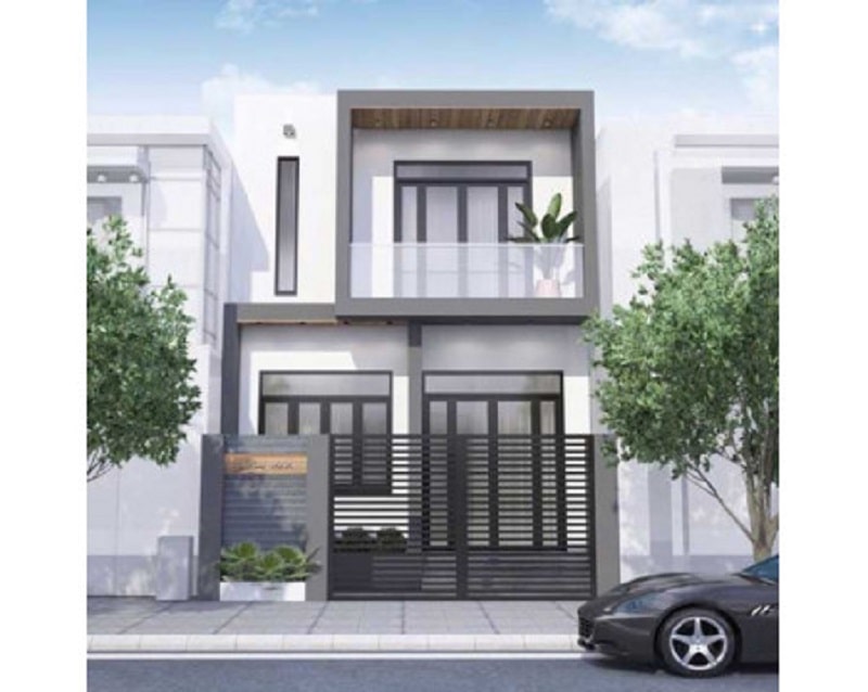 Căn nhà 2 tầng 5x15m với tone màu nhẹ nhàng đơn giản