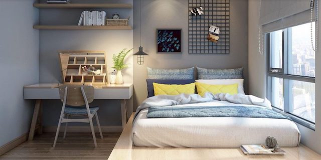 Căn phòng kết hợp với ánh sáng tự nhiên