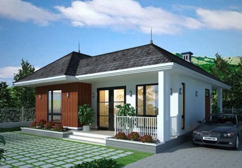 Chọn diện tích xây biệt thự 1 tầng 3 phòng ngủ thích hợp