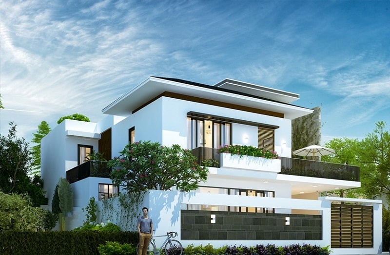 Chú trọng đầu tư cho mặt tiền và phần thô của thiết kế biệt thự