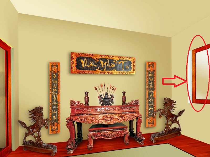 Đặt bàn thờ không nên đặt gần cửa sổ và dưới của chính