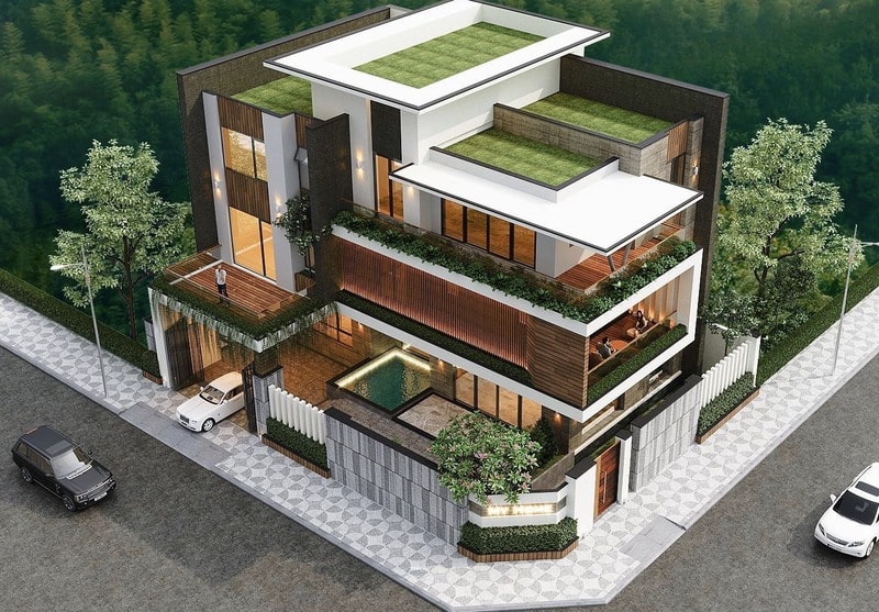 Diện tích xây dựng biệt thự là yếu tố được quan tâm hàng đầu