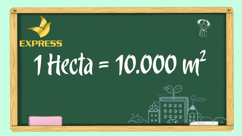 Đơn vị hecta quy đổi bằng 10,000 m2