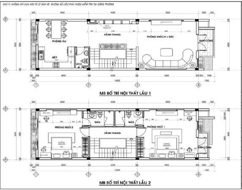 Download bản vẽ nhà 2 tầng thông dụng