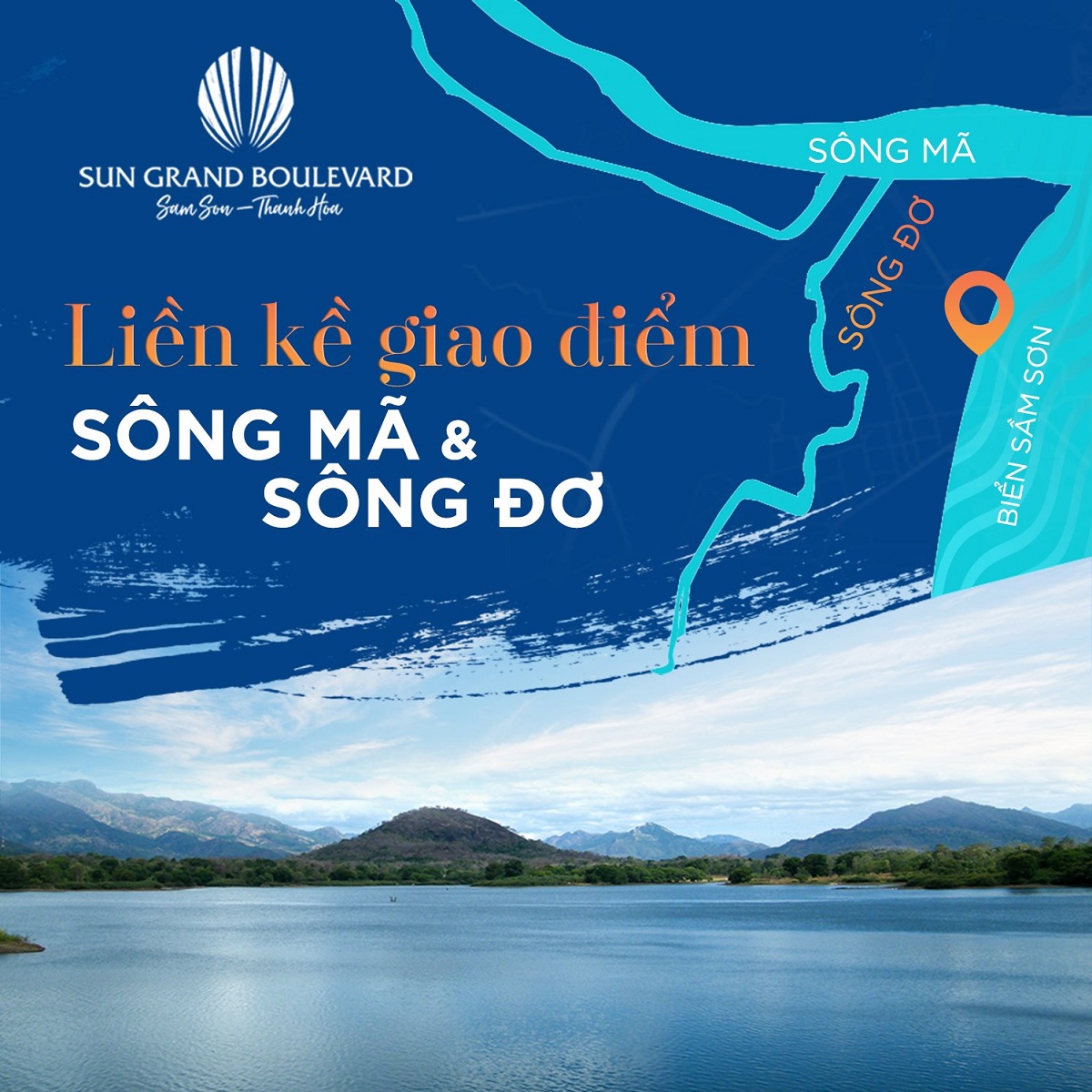 Dự án sở hữu vị trí chiến lược khi nằm liền kề sông Mã và Sông Đơ