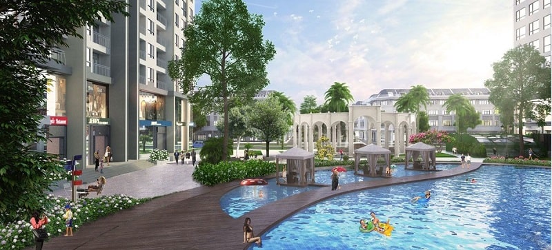 Dự án Vinhomes Cần Giờ thiết kế khu hồ bơi nghỉ dưỡng đẹp mắt