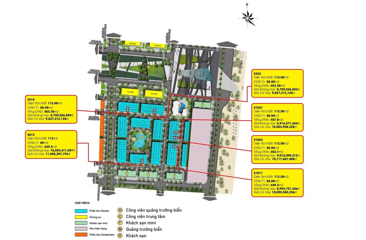 Gợi ý mức giá của sản phẩm Shophouse trong giai đoạn 1